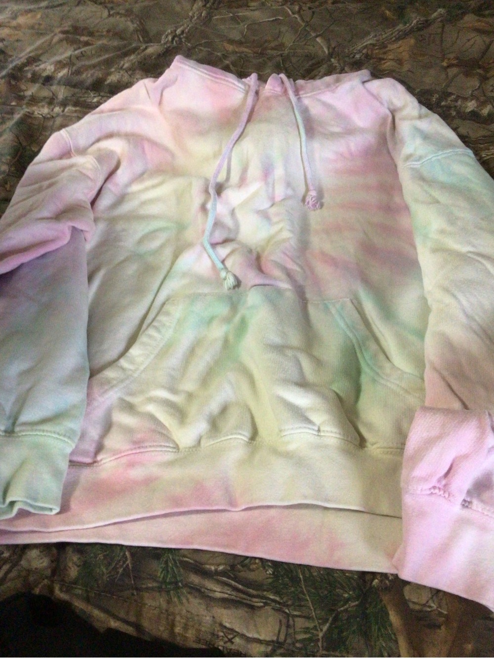 Exist Pastel Tie-Dye Hoodie in Pink, Mint & Lavender